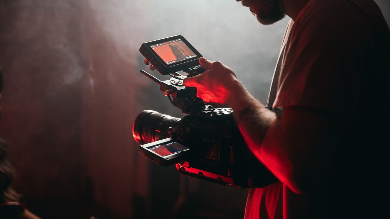 Cinema camera setup ready for a YouTube production day